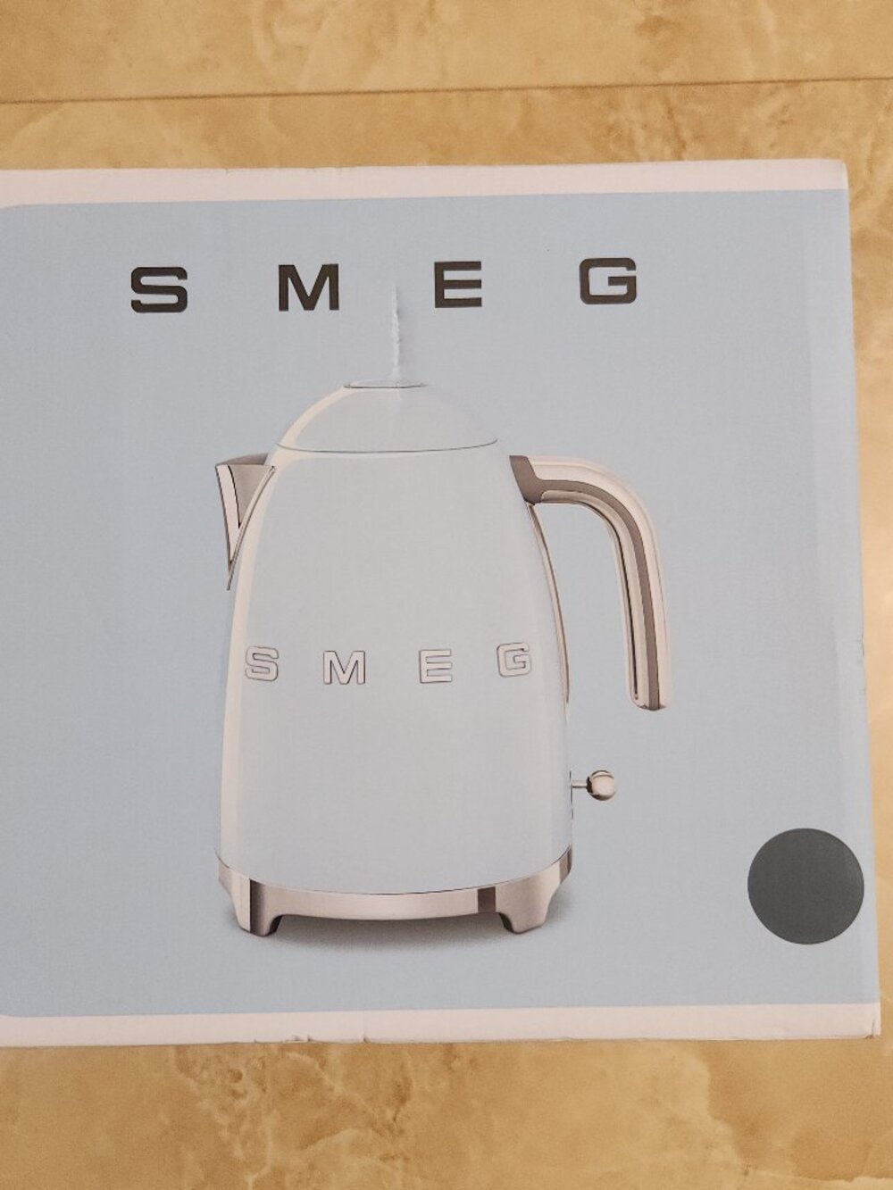 SMEG Retro Gray Electric Kettle Model KLF03GRUS Smeg Vintage Kettle. New. Sealed